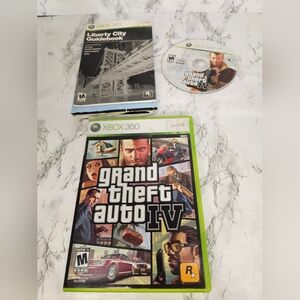 Xbox 360 Grand Theft Auto IV w/ Map GTA XB360